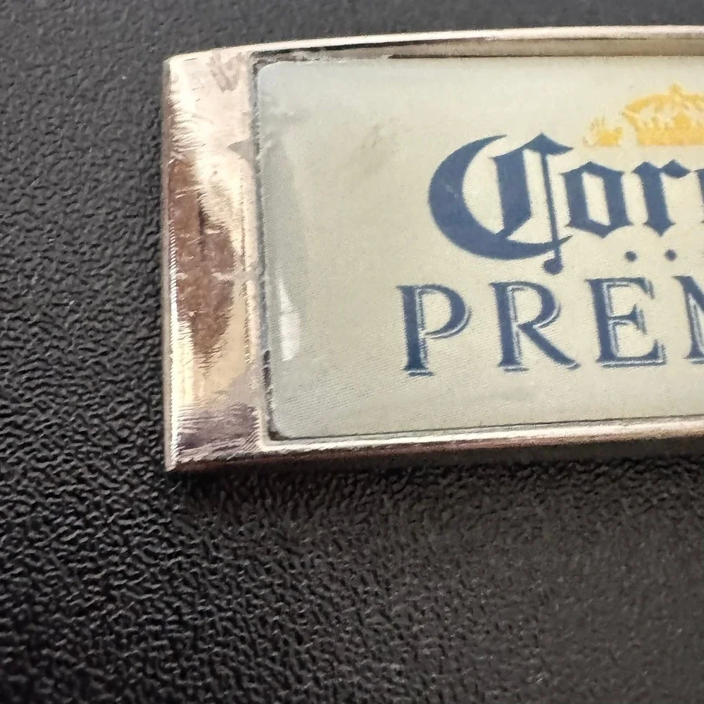 Corona Premier Keychain‎ Metal Silver Tone Ring Beer Bar Promo Gift